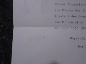 ADOLF HITLER & VON BLOMBERG SIGNED DOCUMENT 1936 image 4
