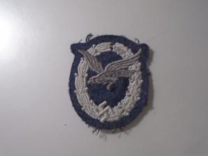 Luftwaffe Air Gunner Badge in Cloth image 1