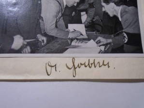Joseph Goebbels Signed Paper & Photo image 2