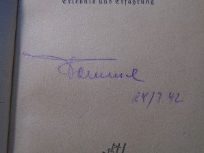BOOK SIGNED BY FM ERWIN ROMMEL 1941 EDITION image 3