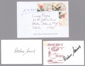 ROCHUS MISCH AUTOGRAPHS (3) image 1