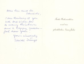 TRAUDL JUNGE Christmas Card with message and signed image 2
