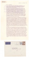 TRAUDL JUNGE Signed Letter & Envelope image 1