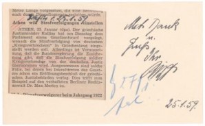 Wilhelm List (FM) Signed Card image 1
