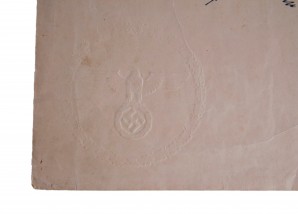 HITLER HIMMLER SIGNED 1943 SCHUTZPOLIZEI PROMOTION DOCUMENT image 2