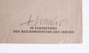 HITLER HIMMLER SIGNED 1943 SCHUTZPOLIZEI PROMOTION DOCUMENT image 4