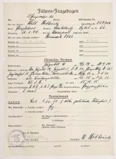 SS General WILHELM BITTRICH Signed Document (RARE) image 1