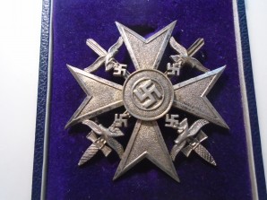 SPANISH CROSS In Silver w/Swords (Otto Schickle) image 1