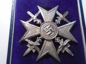SPANISH CROSS In Silver w/Swords (Otto Schickle) image 2