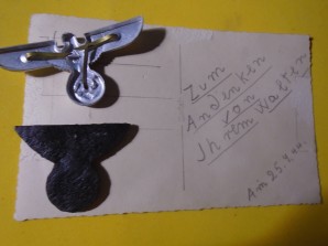 Hitler Youth Boy Photo & Two Badges image 2