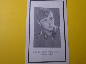 German Death Card SS SCHUTZ image 1